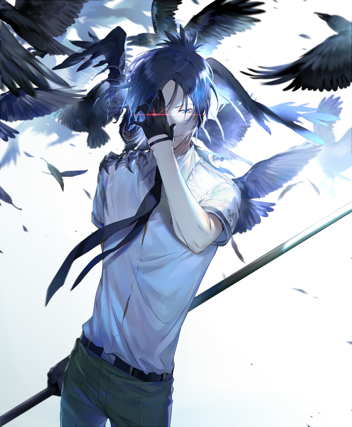 ekita_xuan heterochromia katekyo_hitman_reborn! male rokudou_mukuro weapon