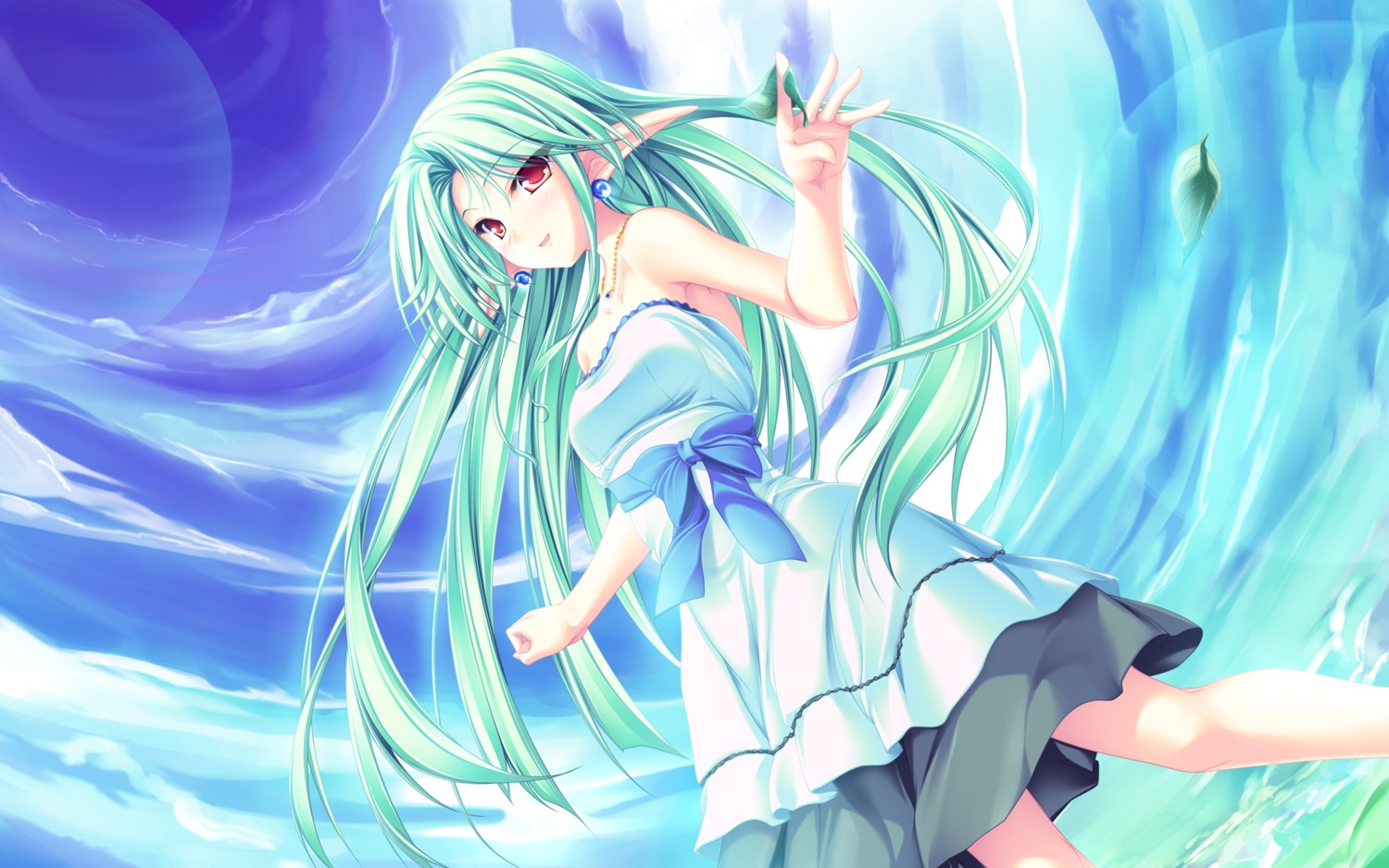 cecile_absentia dress elf magus_tale pointy_ears tenmaso wallpaper whirlpool