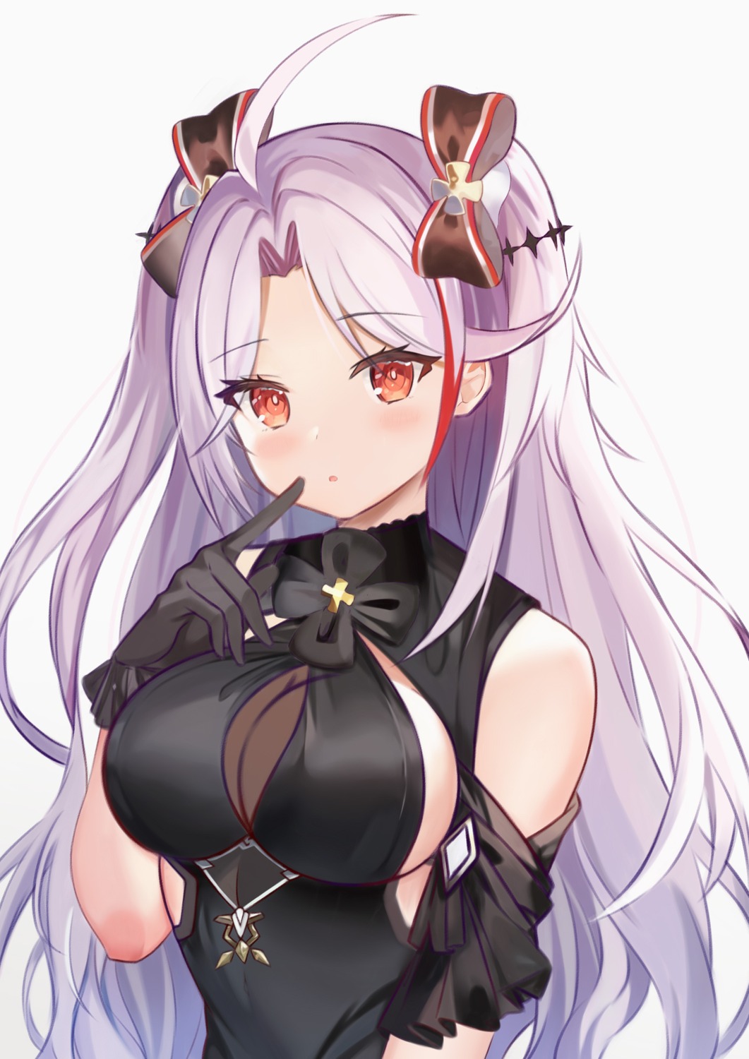 azur_lane nannann no_bra prinz_eugen_(azur_lane) see_through