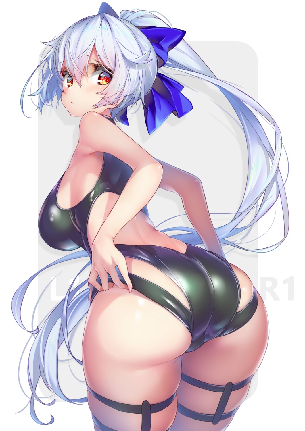 ass fate/grand_order garter hong_(white_spider) swimsuits tomoe_gozen_(fate/grand_order)