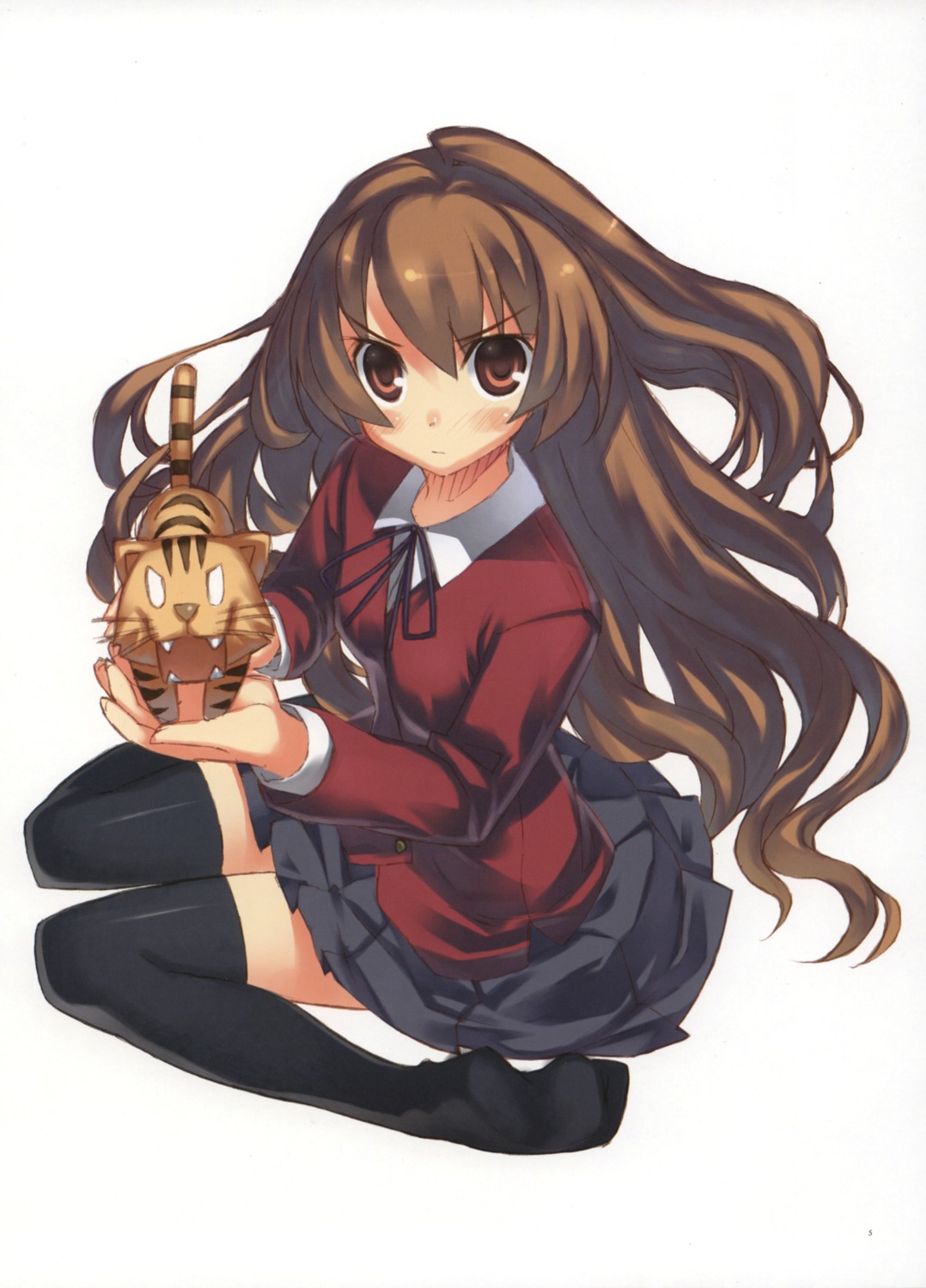 aisaka_taiga seifuku thighhighs toradora! yasu