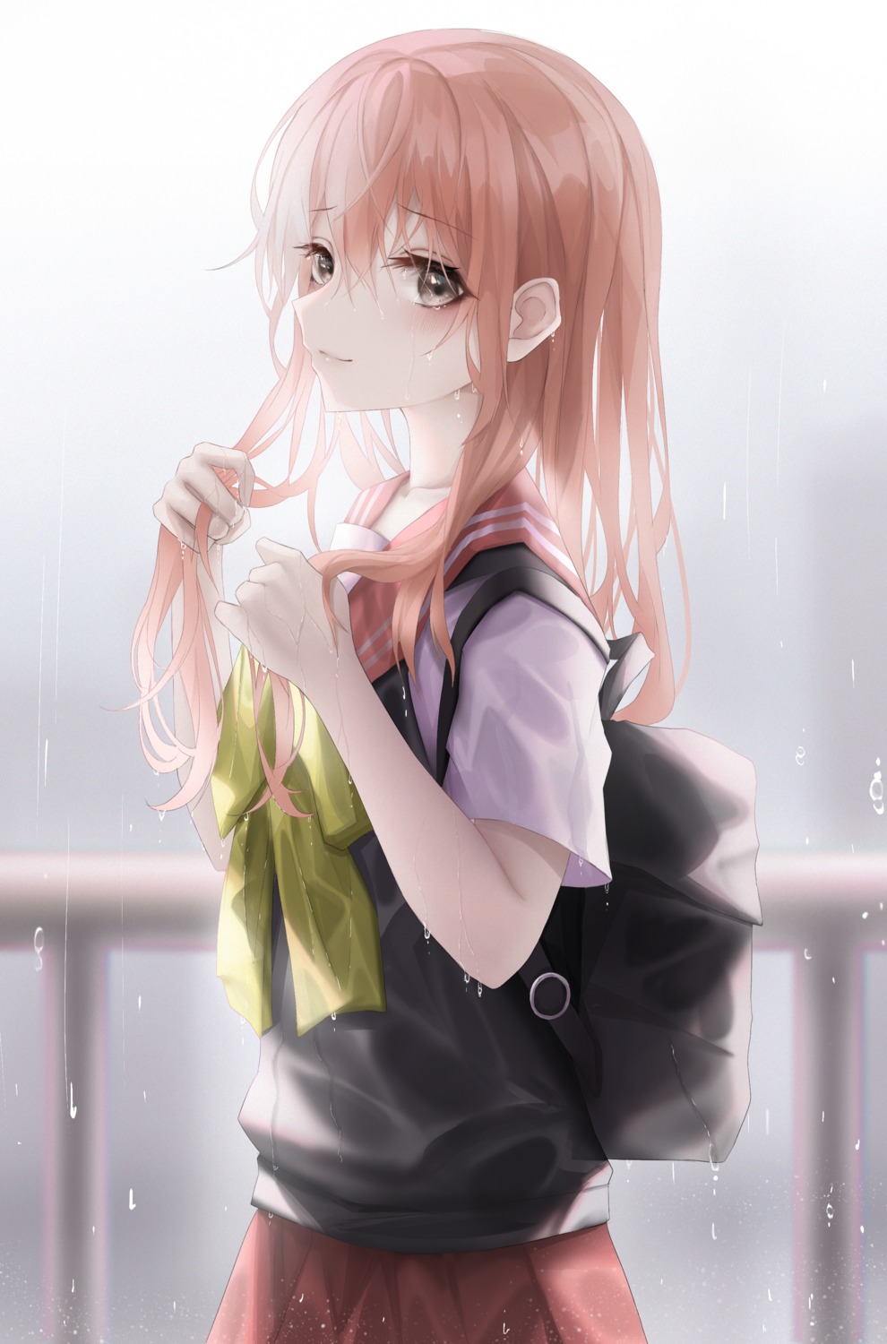 inui_sajuna seifuku sono_bisque_doll_wa_koi_wo_suru turbulence wet wet_clothes