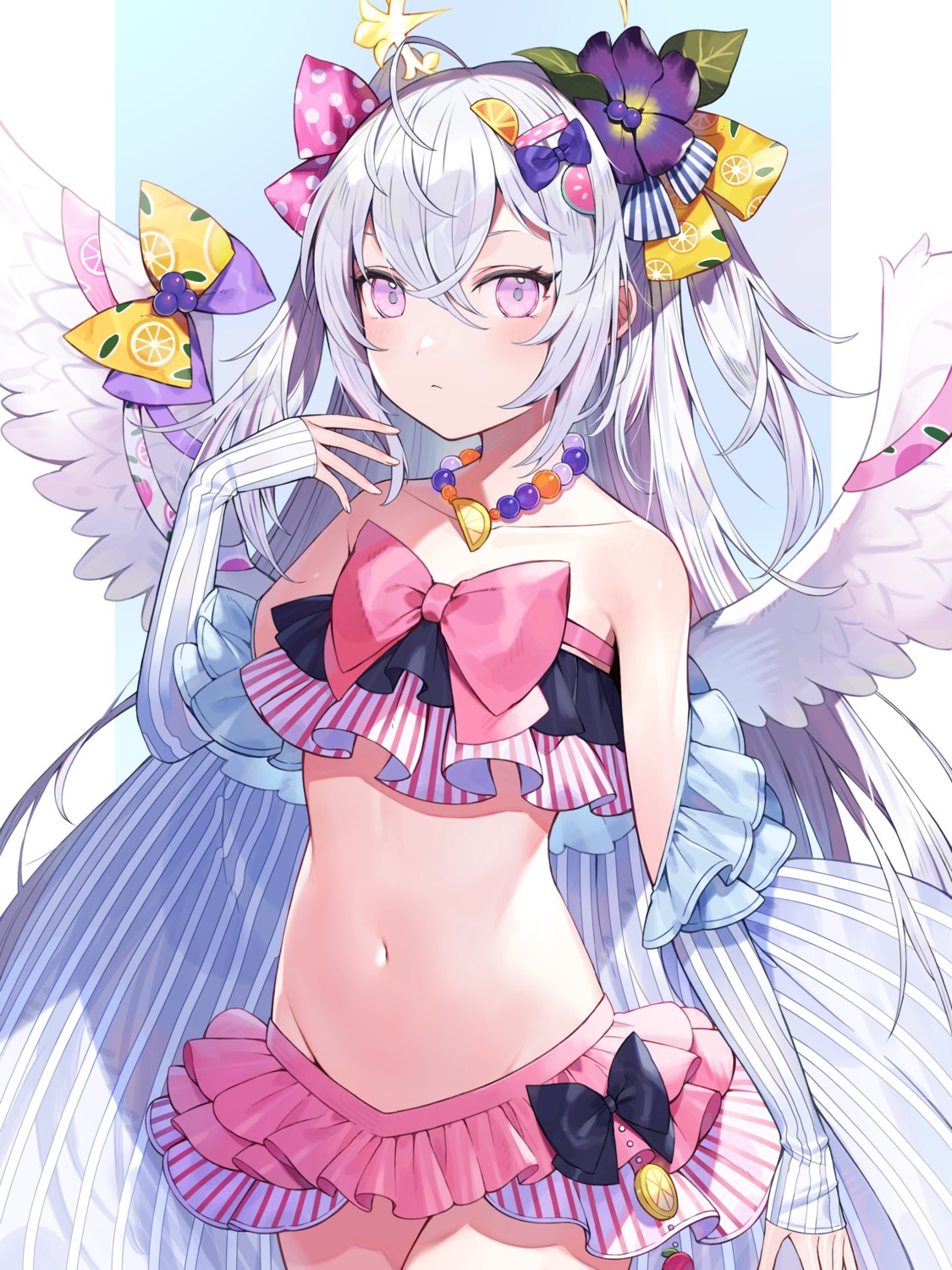 bikini blue_archive shibainu shirasu_azusa swimsuits wings