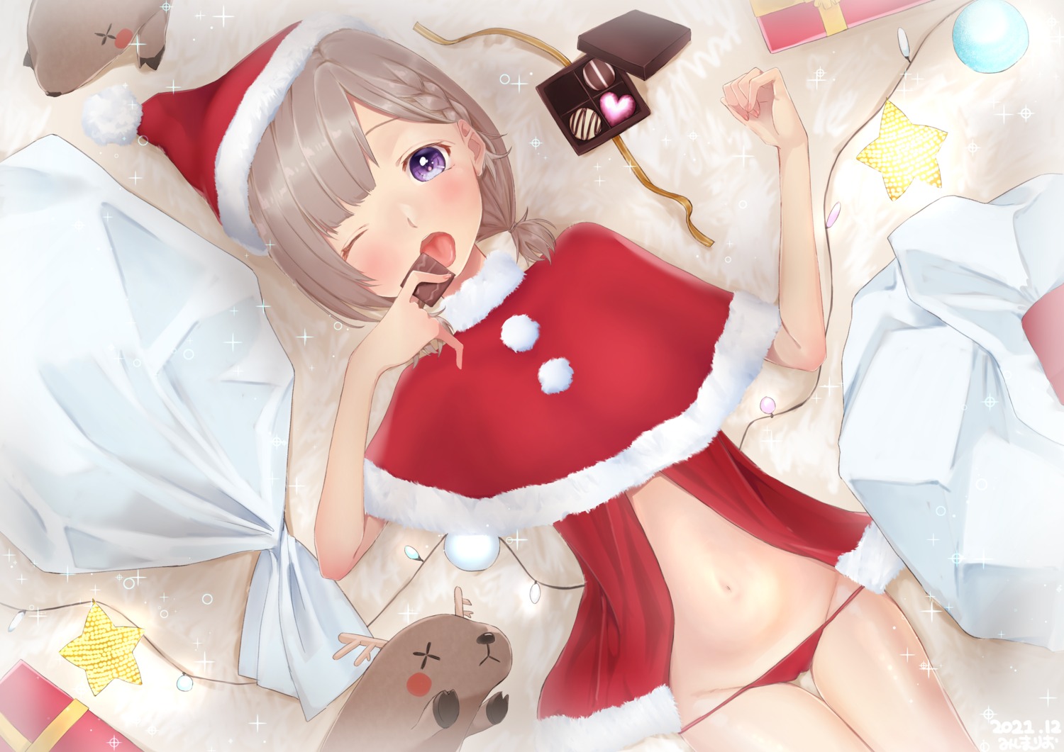 cameltoe christmas lingerie mishima_ryo pantsu panty_pull