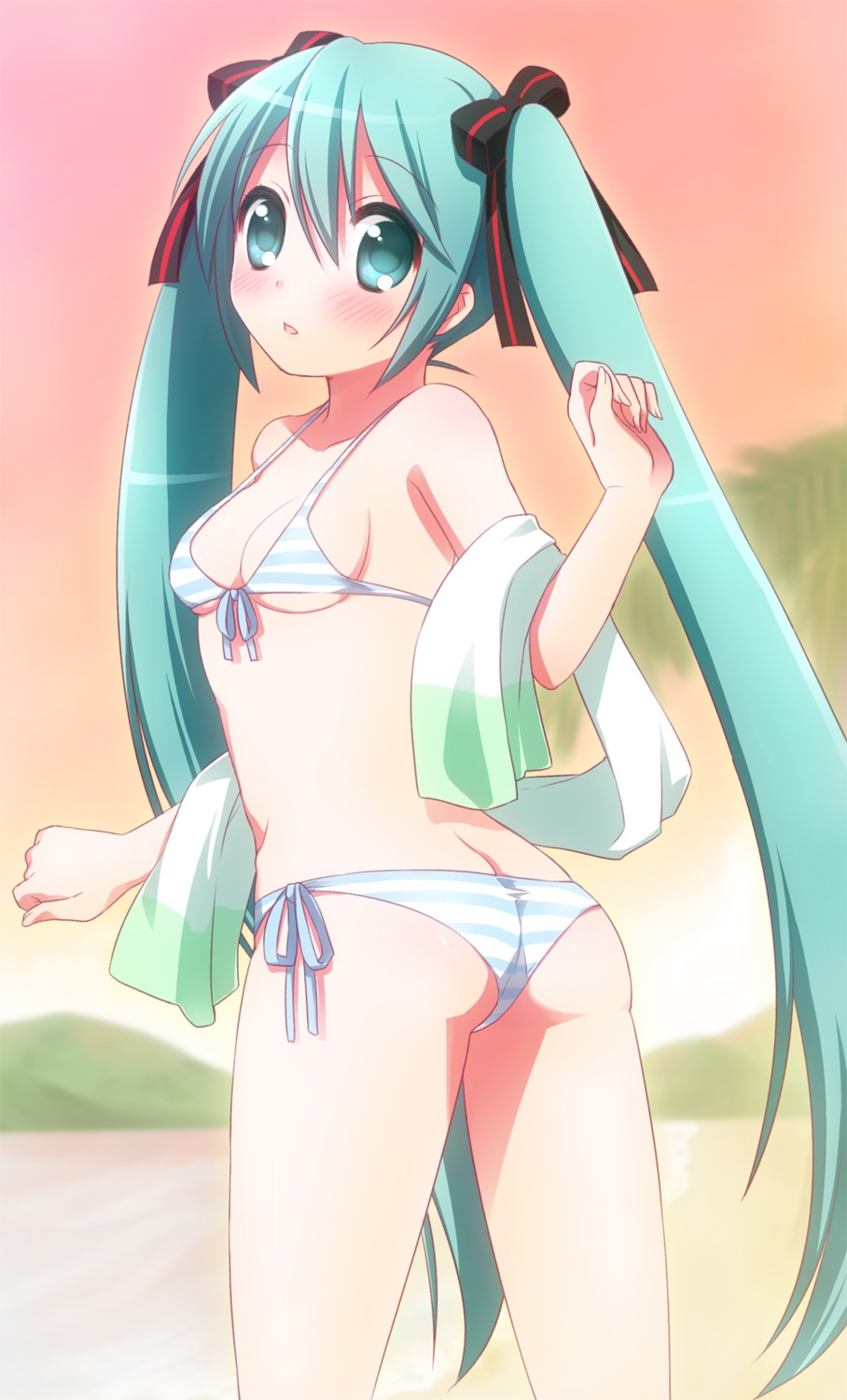 ass bikini hatsune_miku swimsuits usashiro_mani vocaloid