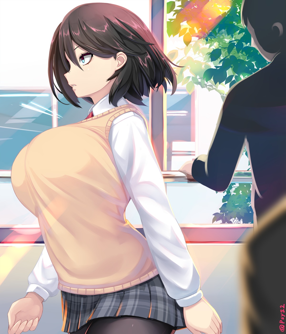 pantyhose seifuku shiki_(psychedelic_g2) sweater