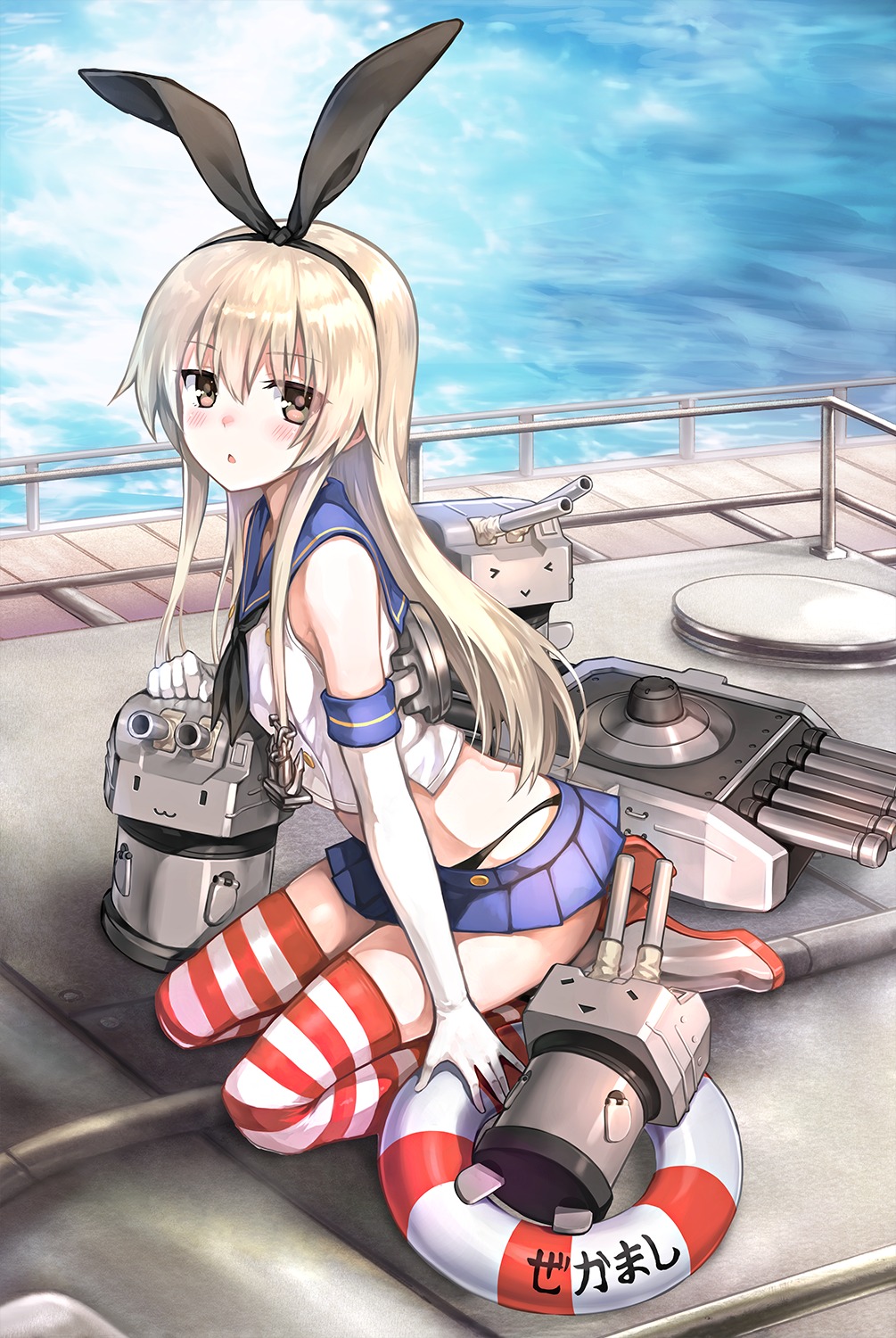 hiten kantai_collection shimakaze_(kancolle) thighhighs