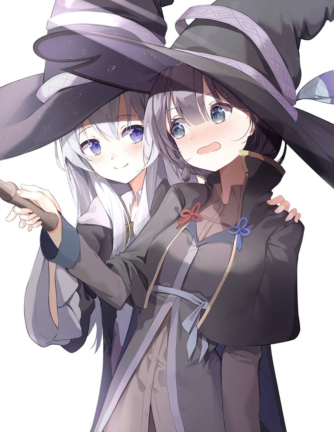 elaina_(majo_no_tabitabi) majo_no_tabitabi saya_(majo_no_tabitabi) seero weapon witch yuri