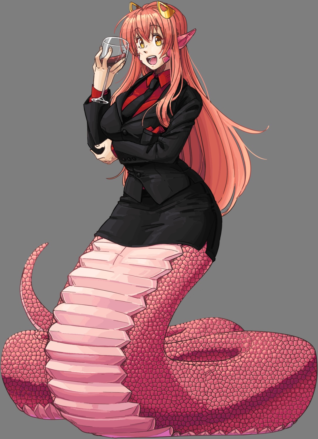 carrot-kun cosplay helltaker miia_(monster_musume) monster_girl monster_musume_no_iru_nichijou pointy_ears tail