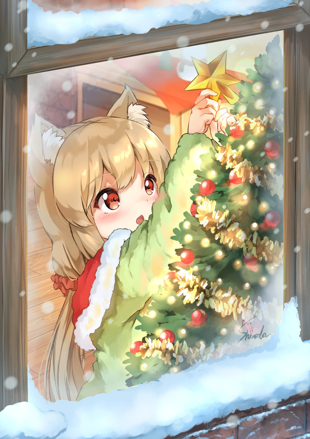 animal_ears christmas nekomimi sora_(silent_square)