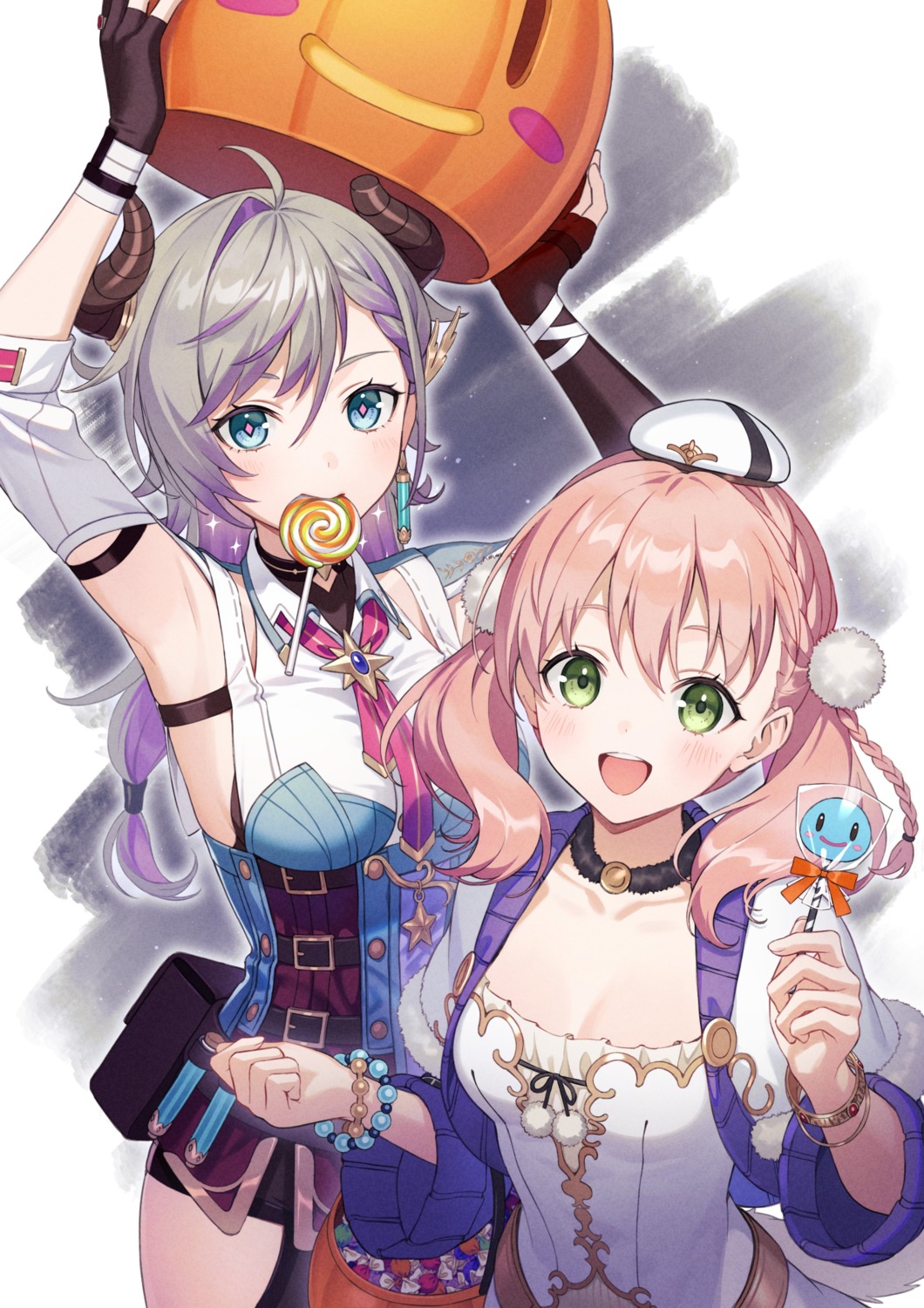 atelier atelier_escha_&_logy atelier_resleriana bandages escha_malier halloween horns koei_tecmo sweater tail tokki valeria_(atelier)