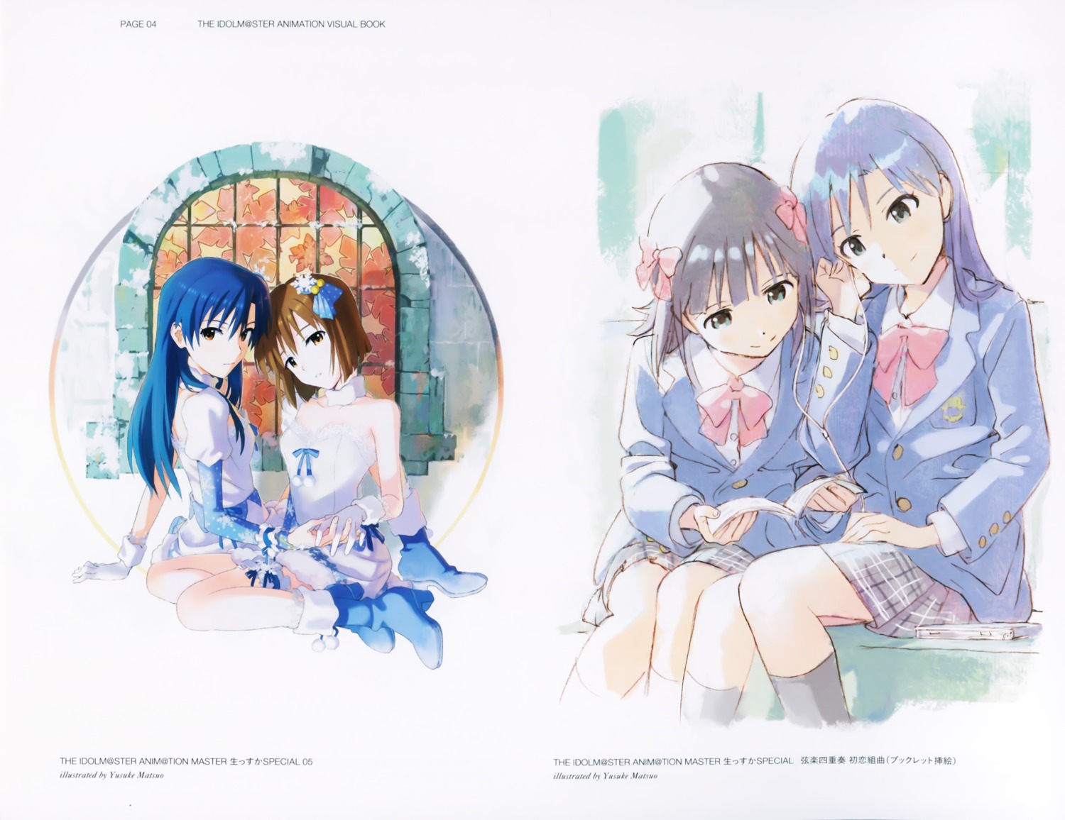 amami_haruka dress hagiwara_yukiho heels kisaragi_chihaya matsuo_yuusuke seifuku the_idolm@ster