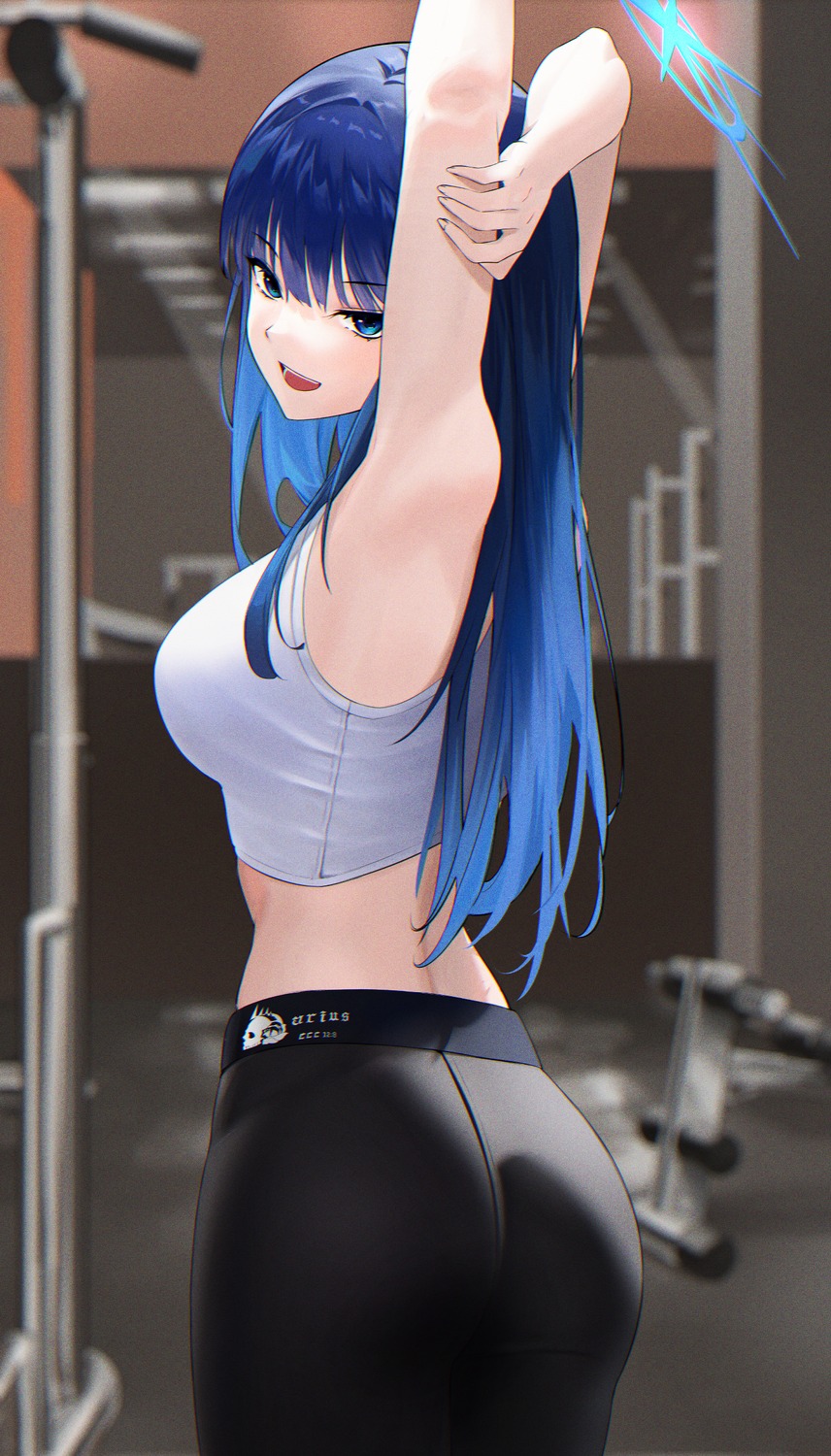 ass blue_archive gym_uniform halo harunii_(pvza4475) joumae_saori