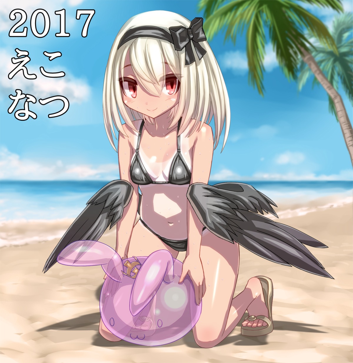 bikini emil_chronicle_online serizawa_(knight2020) swimsuits tan_lines wings