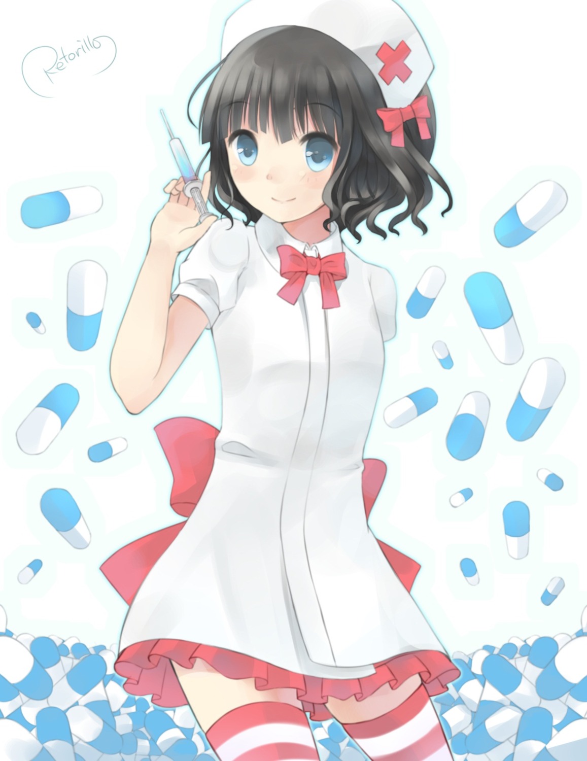 nurse retoriro saine_(retoriro) thighhighs