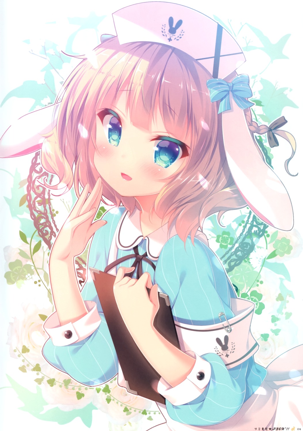 animal_ears bunny_ears gochuumon_wa_usagi_desu_ka? kirima_sharo mitsumomo_mamu nurse
