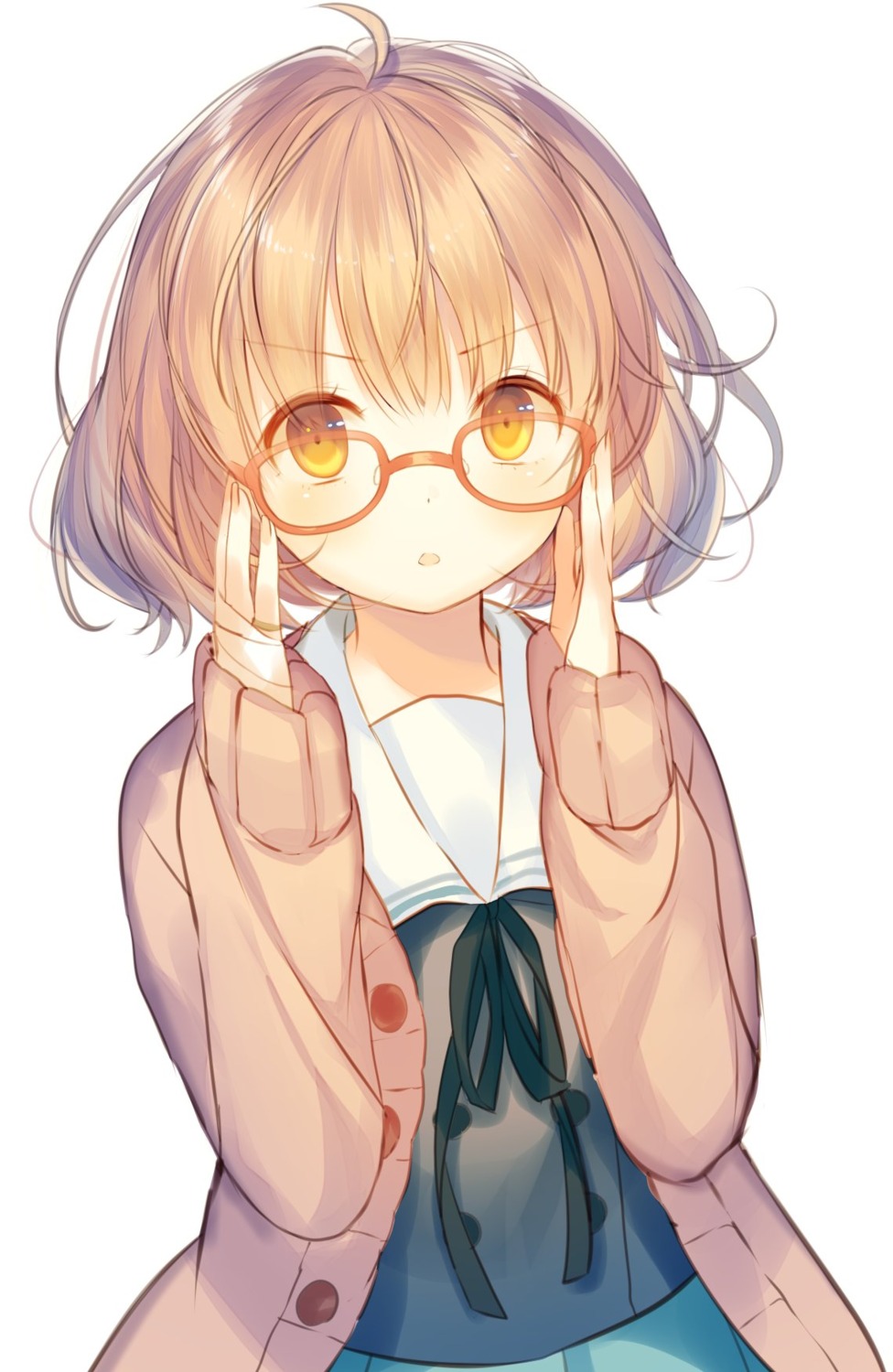 iori_yosuga kuriyama_mirai kyoukai_no_kanata megane seifuku sweater