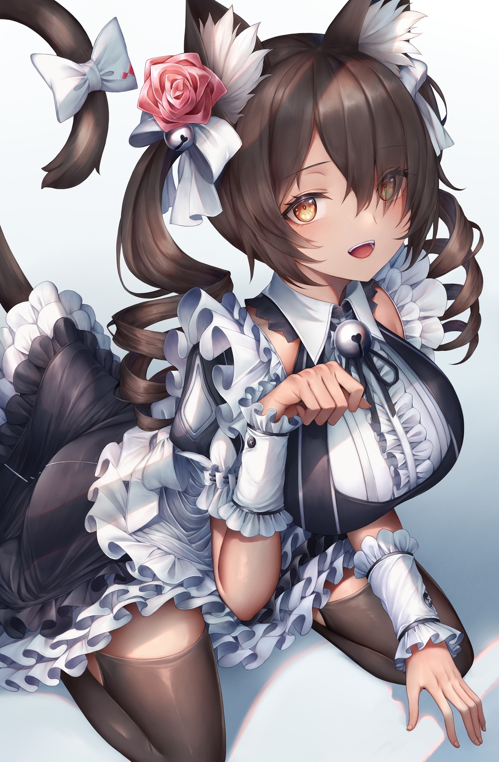 animal_ears destiny_child maid nekomimi snm_(sunimi) tail thighhighs