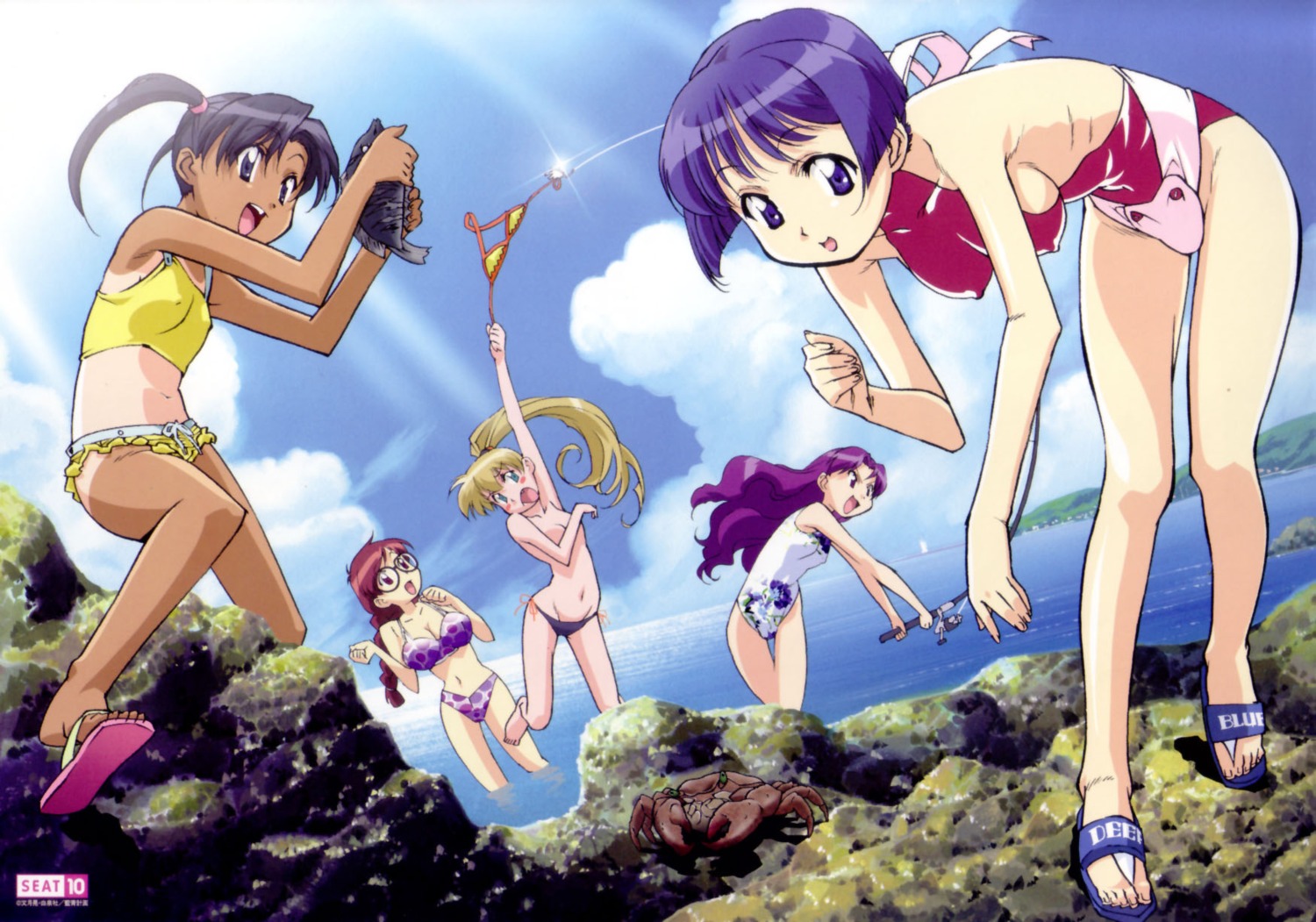 ai_yori_aoshi bikini breast_hold cleavage erect_nipples megane minazuki_chika minazuki_taeko miyuki_mayu sakuraba_aoi swimsuits tagme tan_lines tina_foster topless wardrobe_malfunction