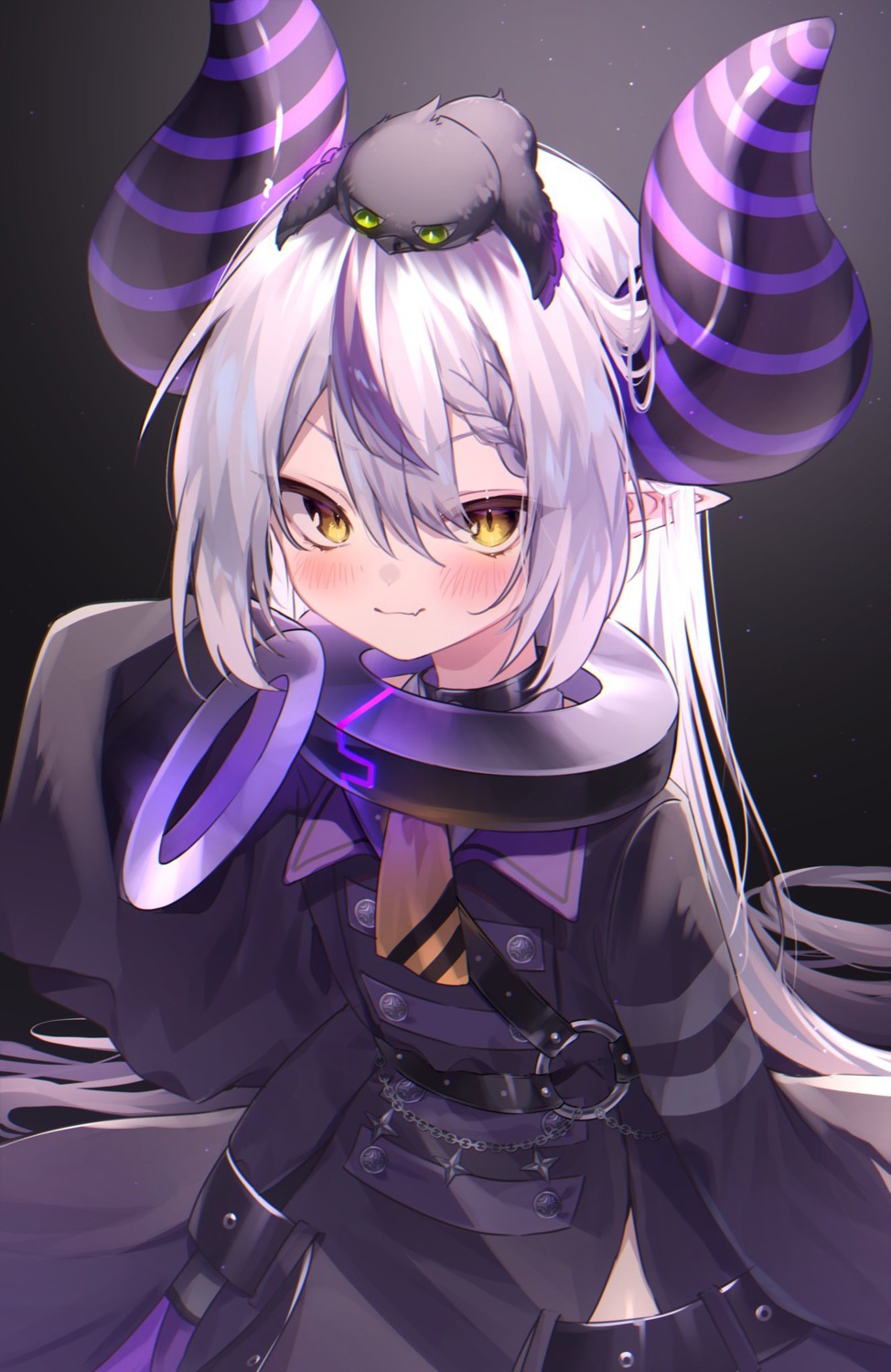 harui_(hr_x9_) hololive horns la+_darknesss pointy_ears