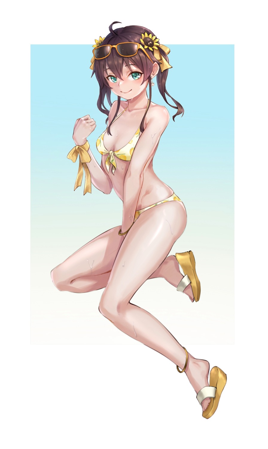 bikini hololive joeychen megane natsuiro_matsuri swimsuits