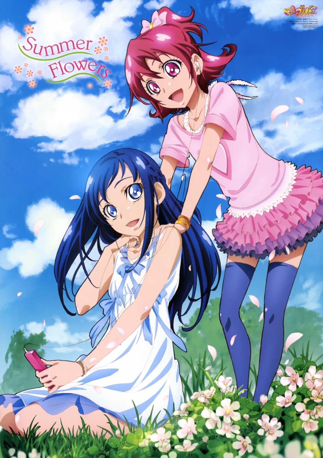 aida_mana dokidoki!_precure hishikawa_rikka pretty_cure takahashi_akira thighhighs