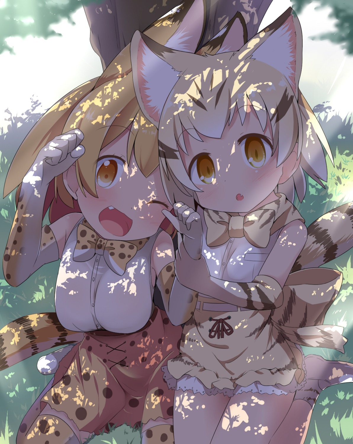 animal_ears kemono_friends makuran sand_cat serval tail thighhighs