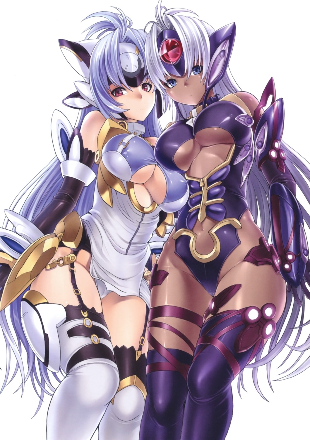 dairiseki erect_nipples hakaba kos-mos stockings t-elos thighhighs underboob xenosaga