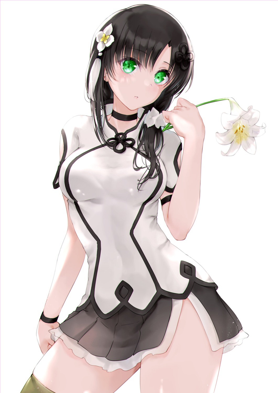 assault_lily assault_lily_bouquet meen_(ouaughikepdvrsf) see_through seifuku thighhighs wang_yujia