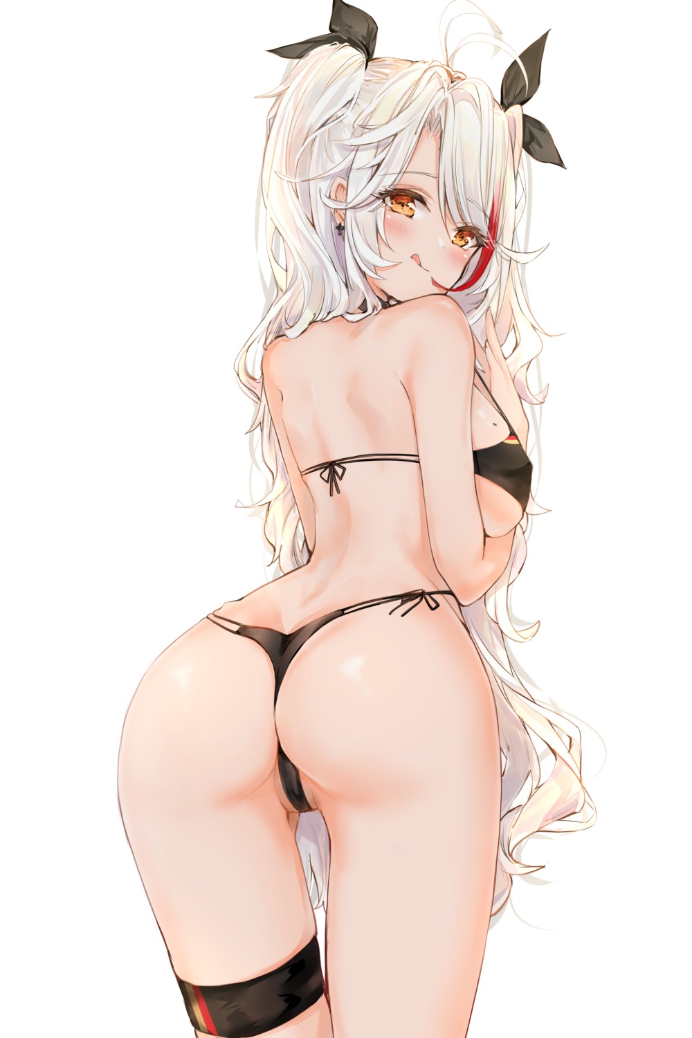 ass azur_lane bikini cameltoe erect_nipples garter prinz_eugen_(azur_lane) swimsuits thong yukineko1018