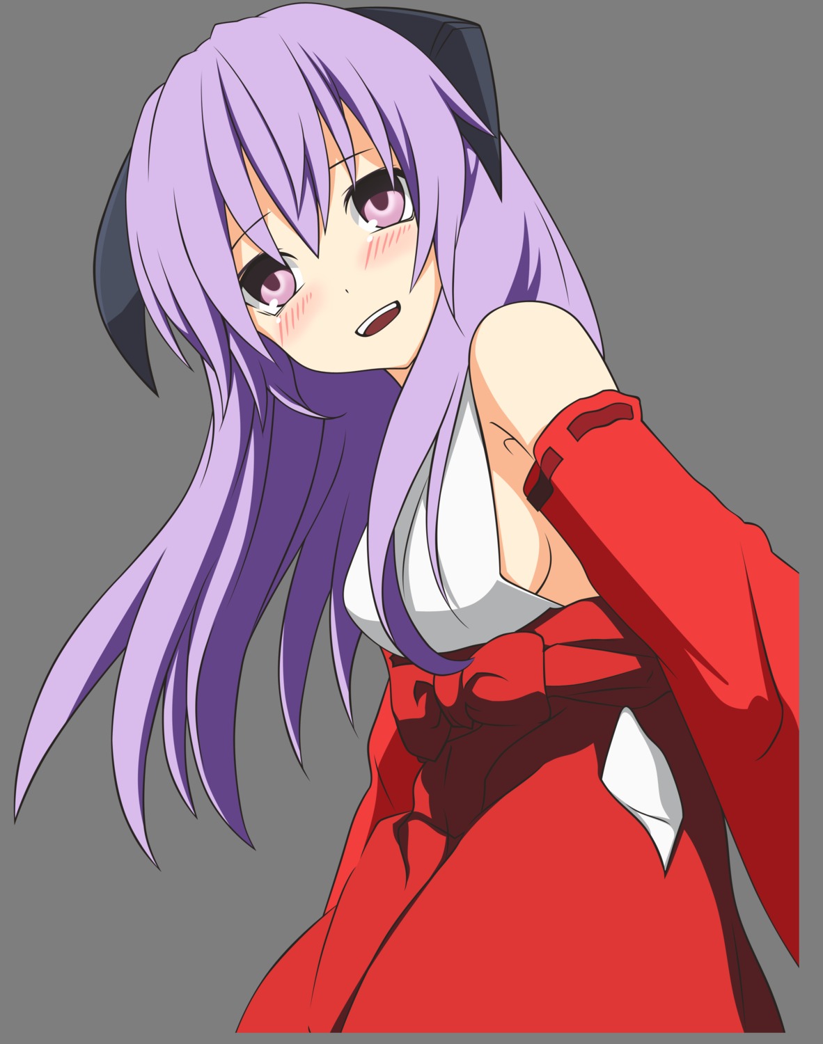 hanyuu higurashi_no_naku_koro_ni horns miko transparent_png vector_trace