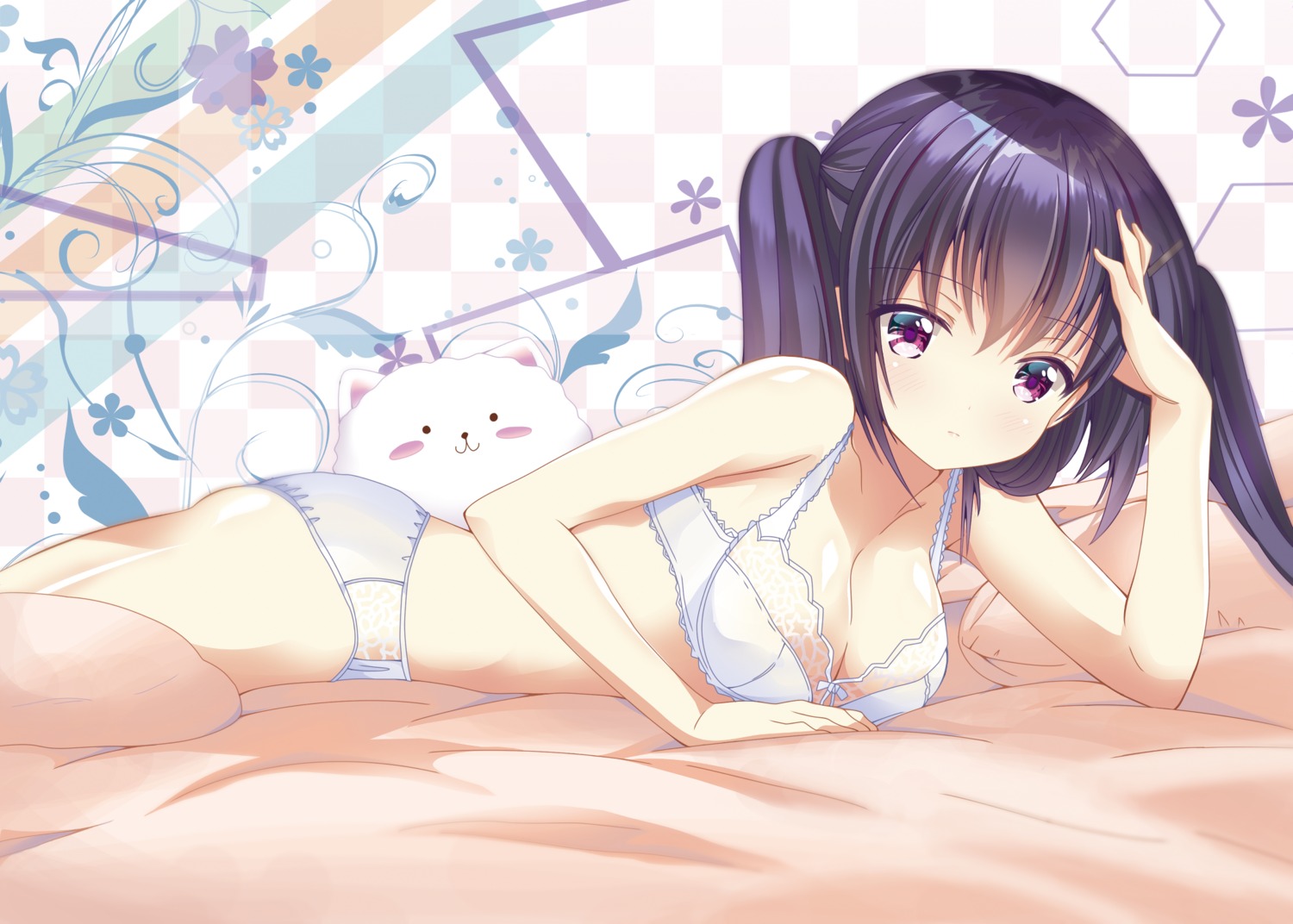 bra cleavage gochuumon_wa_usagi_desu_ka? kohakugin lingerie pantsu see_through tedeza_rize tippy_(gochiusa)