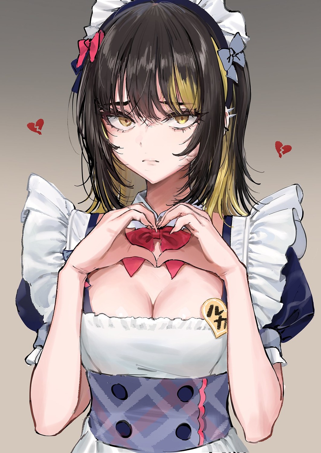 ameyame cleavage ikaruga_luca maid sketch the_idolm@ster the_idolm@ster_shiny_colors