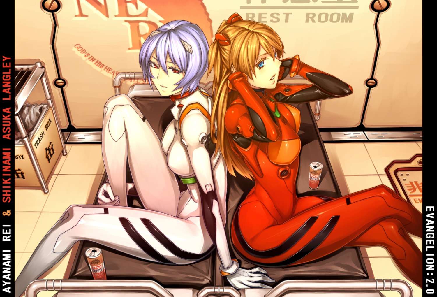 23 ayanami_rei bodysuit neon_genesis_evangelion souryuu_asuka_langley