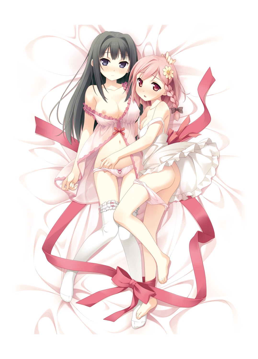 ass ayase_sayuki digital_version kantoku lingerie loli nipples pantsu panty_pull your_diary yua yuri