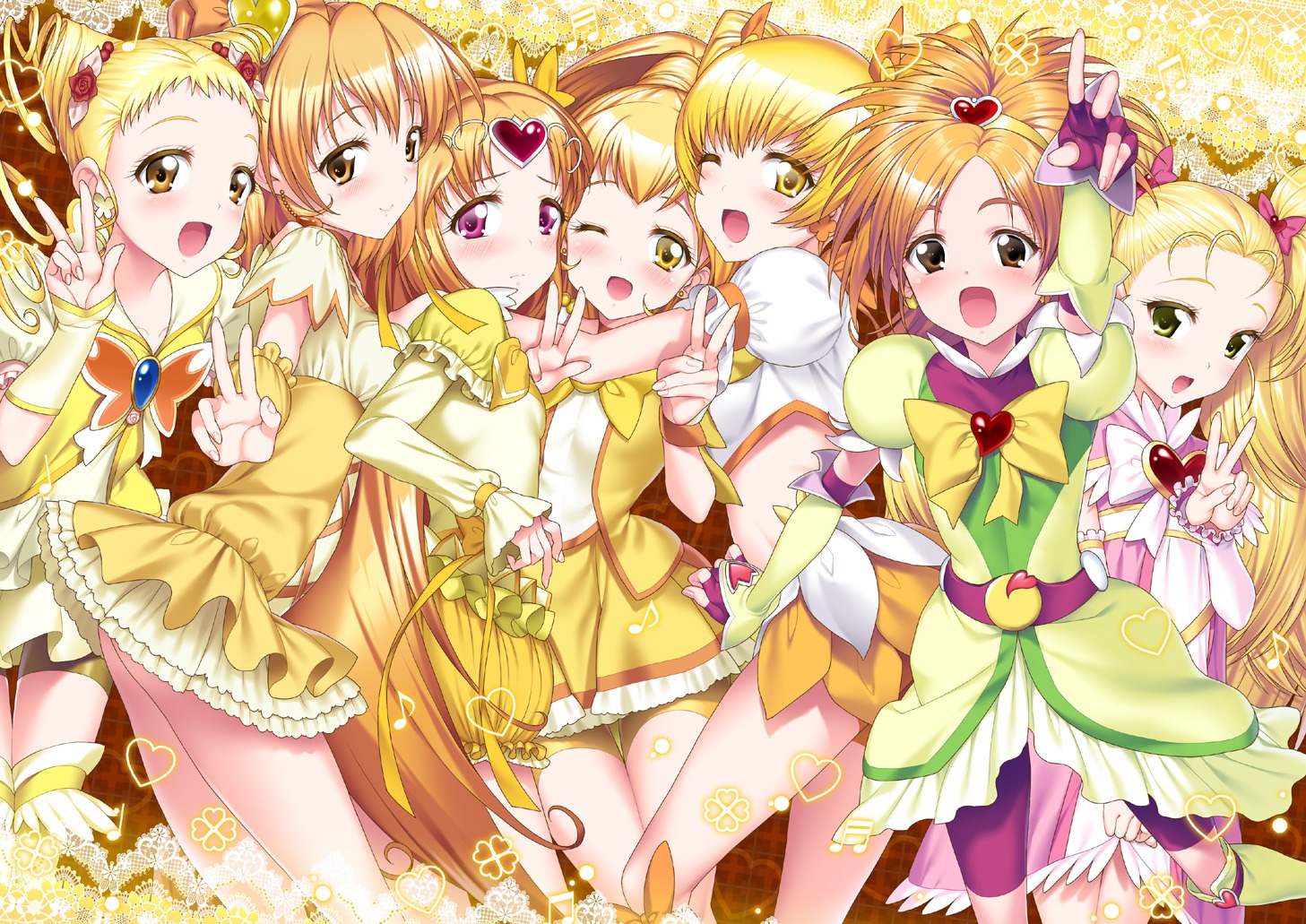 fresh_precure! futari_wa_precure futari_wa_precure_splash_star heartcatch_precure! hyuuga_saki kasugano_urara kise_yayoi kujou_hikari myoudouin_itsuki precure shirabe_ako smile_precure! suite_precure suzume_inui yamabuki_inori yes!_precure_5