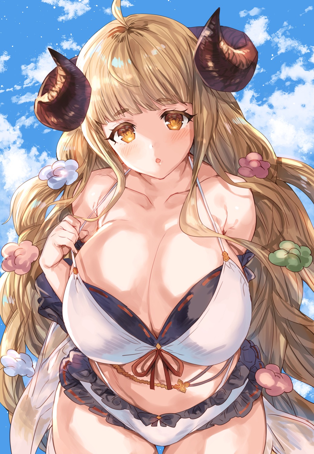 anila_(granblue_fantasy) bikini eno_yukimi granblue_fantasy horns swimsuits