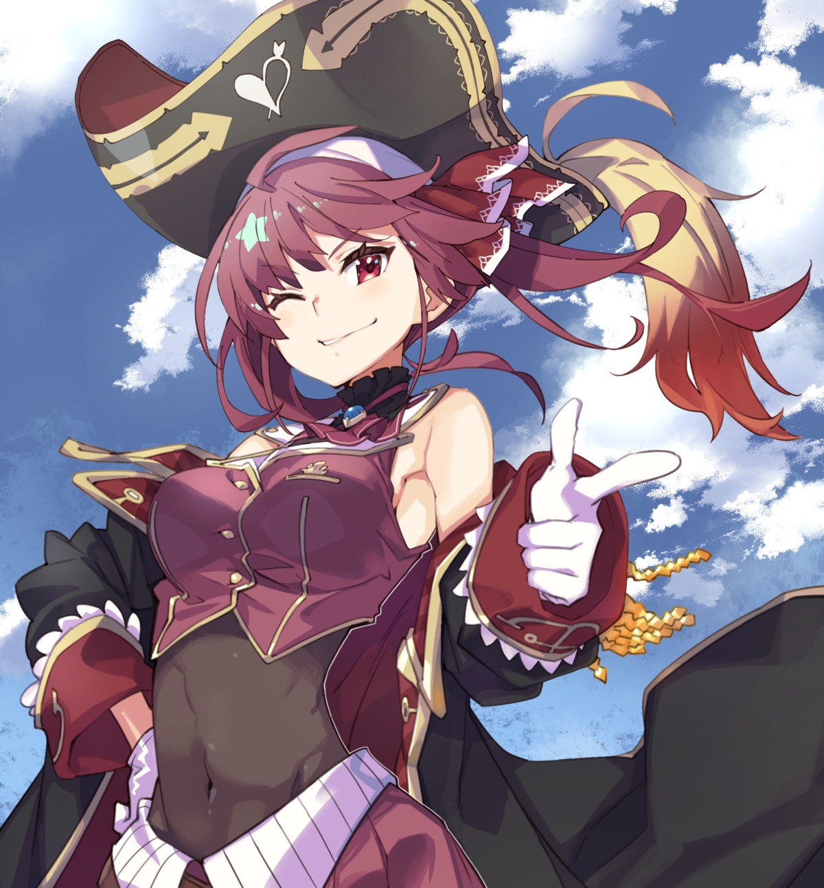 hololive houshou_marine pirate ushiki_yoshitaka