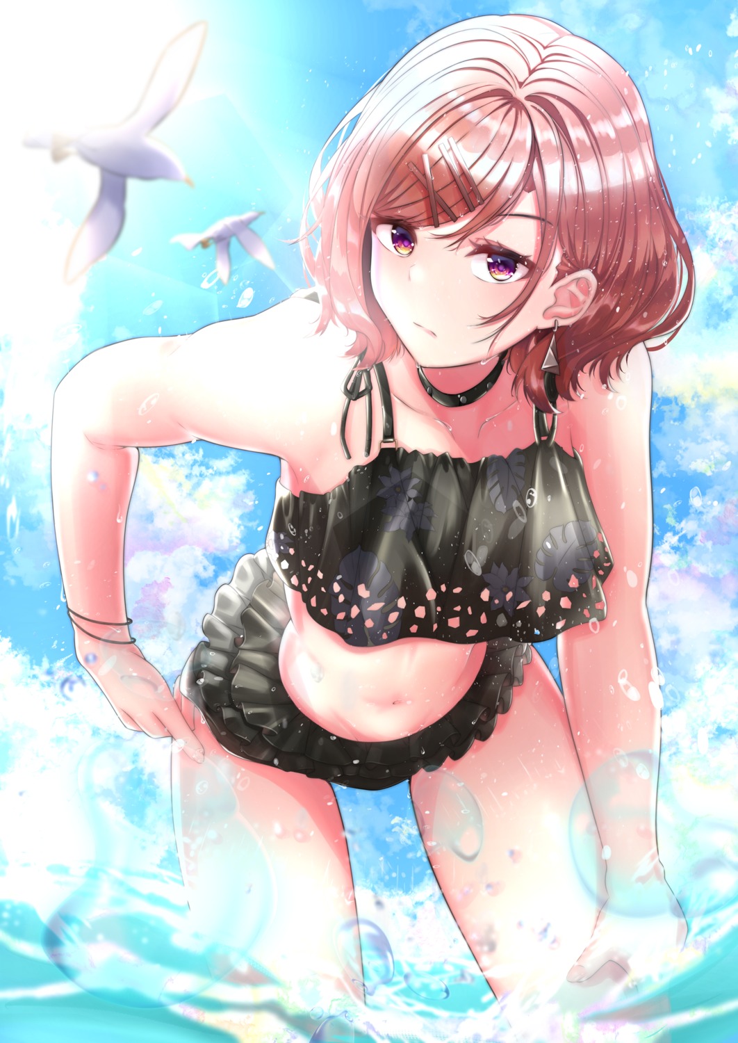 bikini higuchi_madoka swimsuits the_idolm@ster the_idolm@ster_shiny_colors tktk-tnk wet