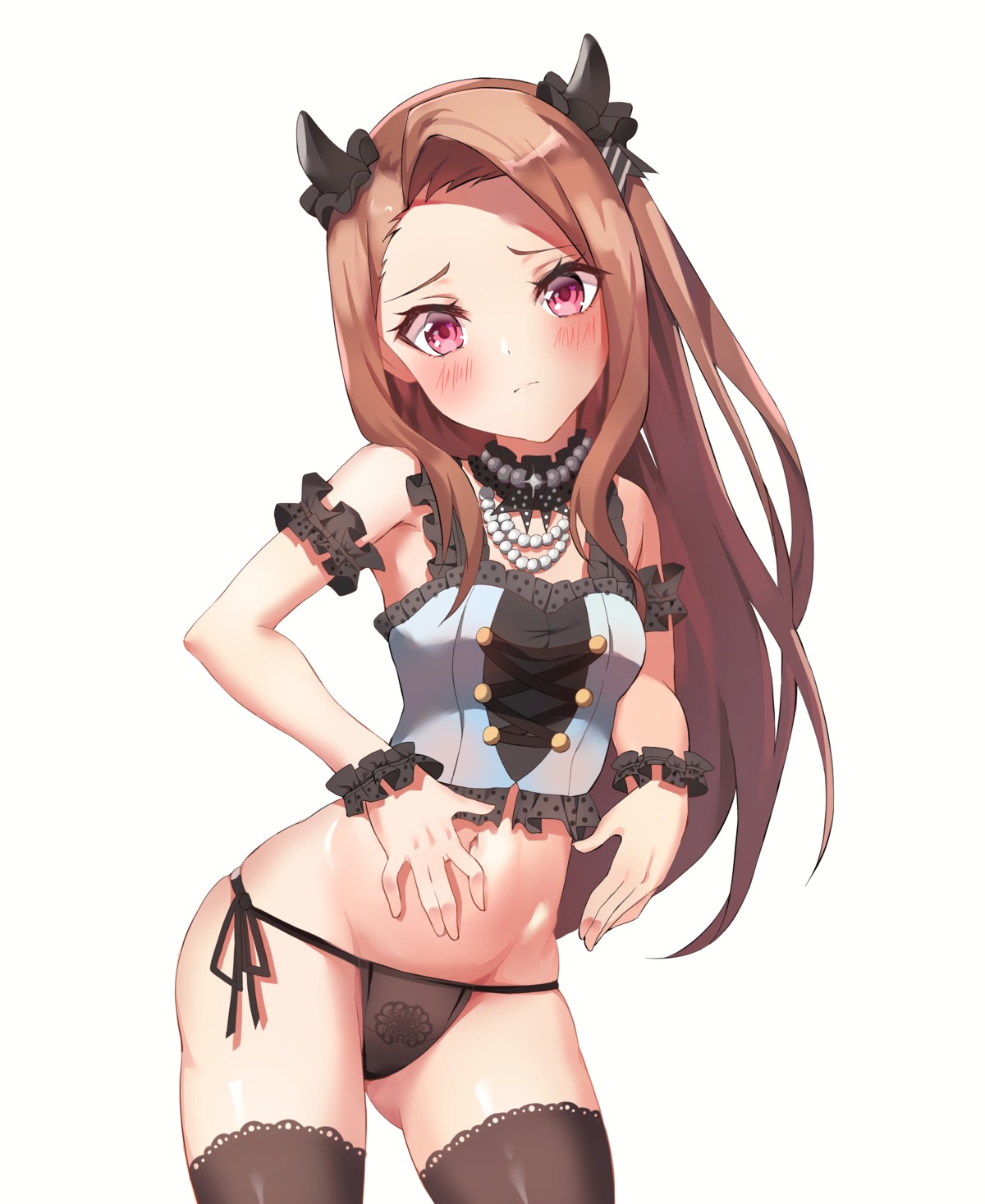 amanoyui horns minase_iori pantsu string_panties the_idolm@ster the_idolm@ster_million_live! thighhighs