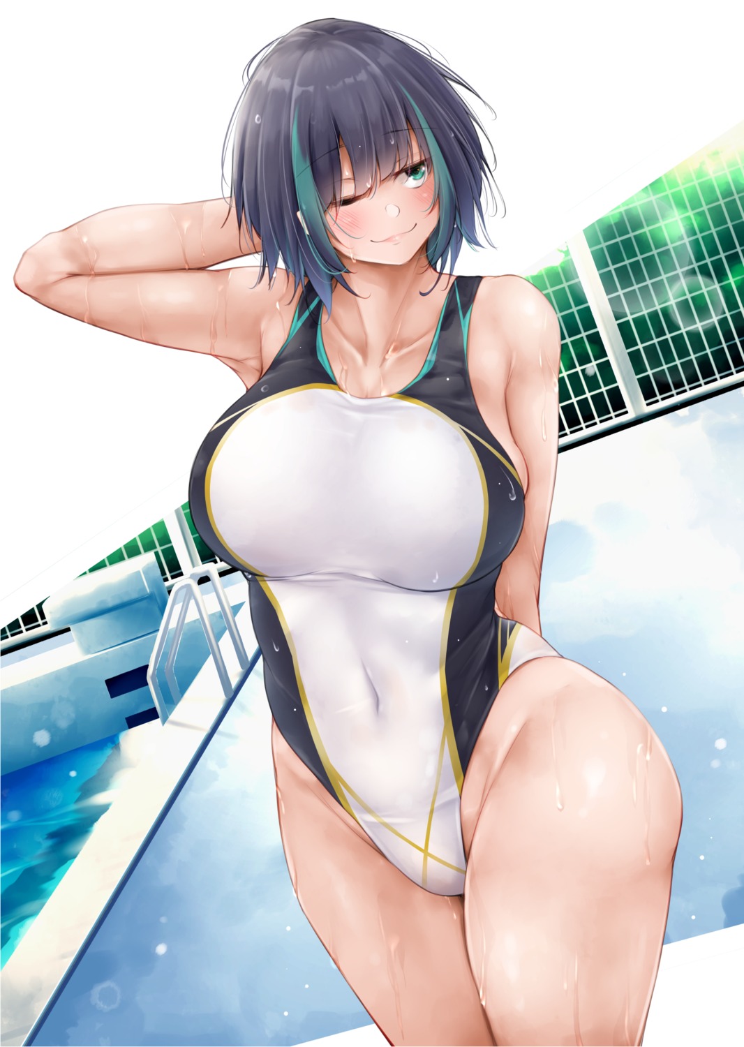 azur_lane cheshire_(azur_lane) swimsuits tagme wet