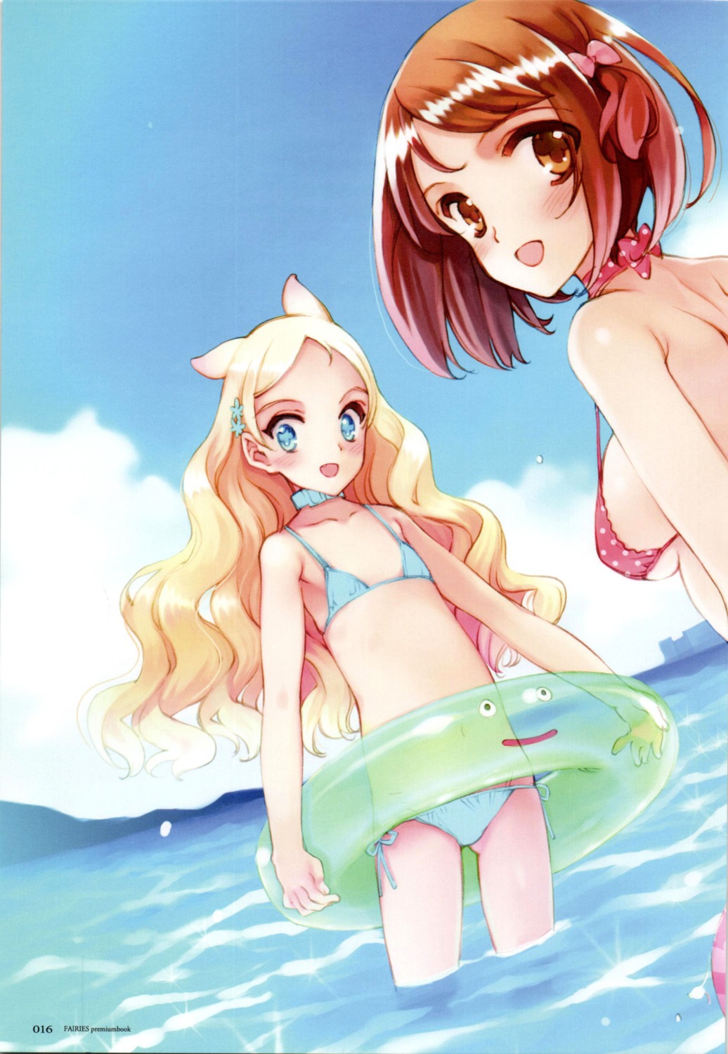 animal_ears bikini fixme ingrid kobanakawa_yuri oyari_ashito seiken_no_faeries stitchme swimsuits