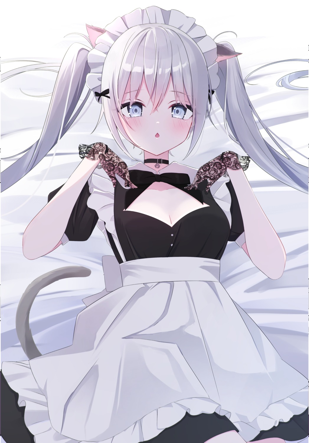 animal_ears maid mizupuruta nekomimi tail