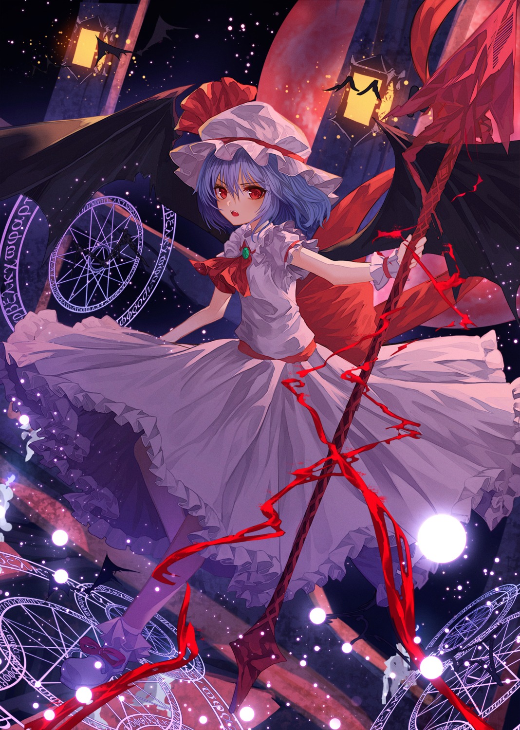 lota remilia_scarlet touhou weapon wings