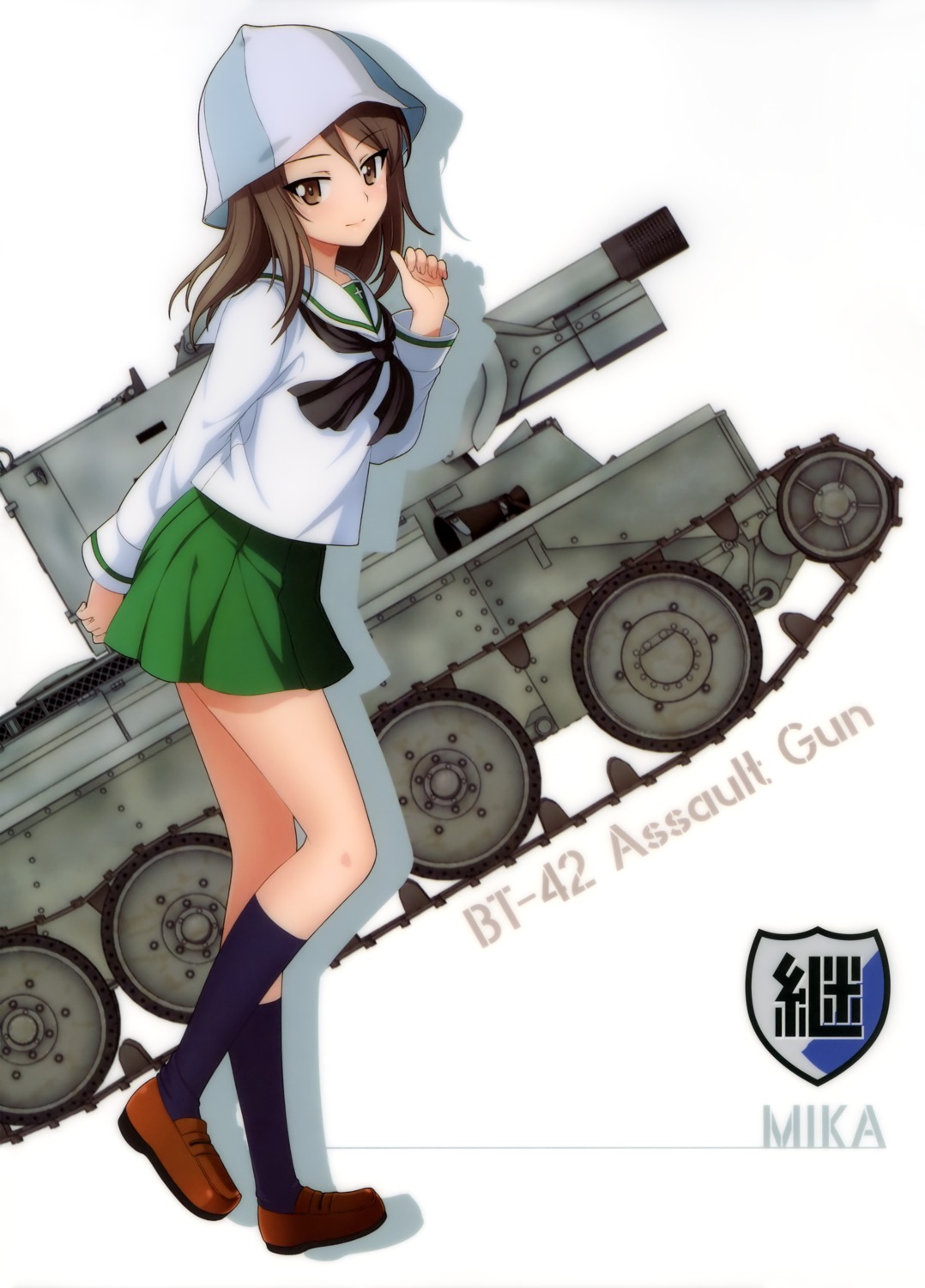 girls_und_panzer mika_(girls_und_panzer) seifuku