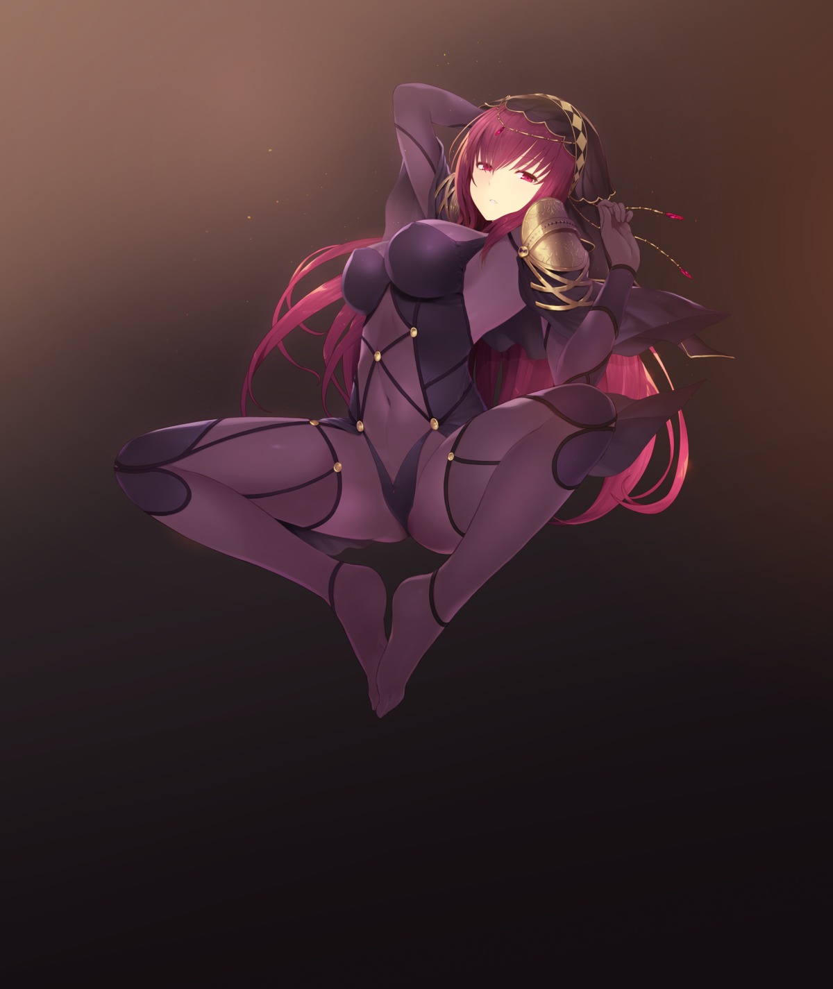 armor bodysuit cait erect_nipples fate/grand_order feet possible_duplicate scathach_(fate/grand_order) thighhighs