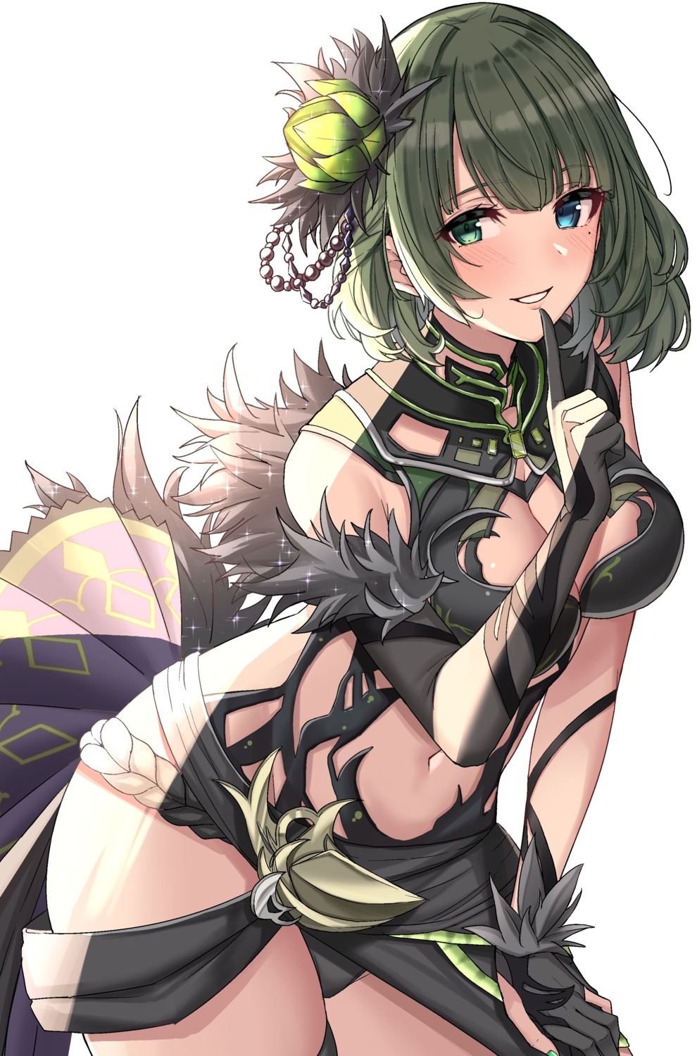 armor cleavage cure_slum heterochromia takagaki_kaede the_idolm@ster the_idolm@ster_cinderella_girls