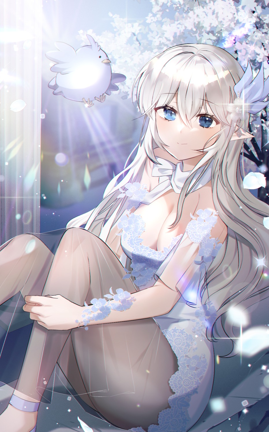 dress no_bra poho pointy_ears see_through skirt_lift