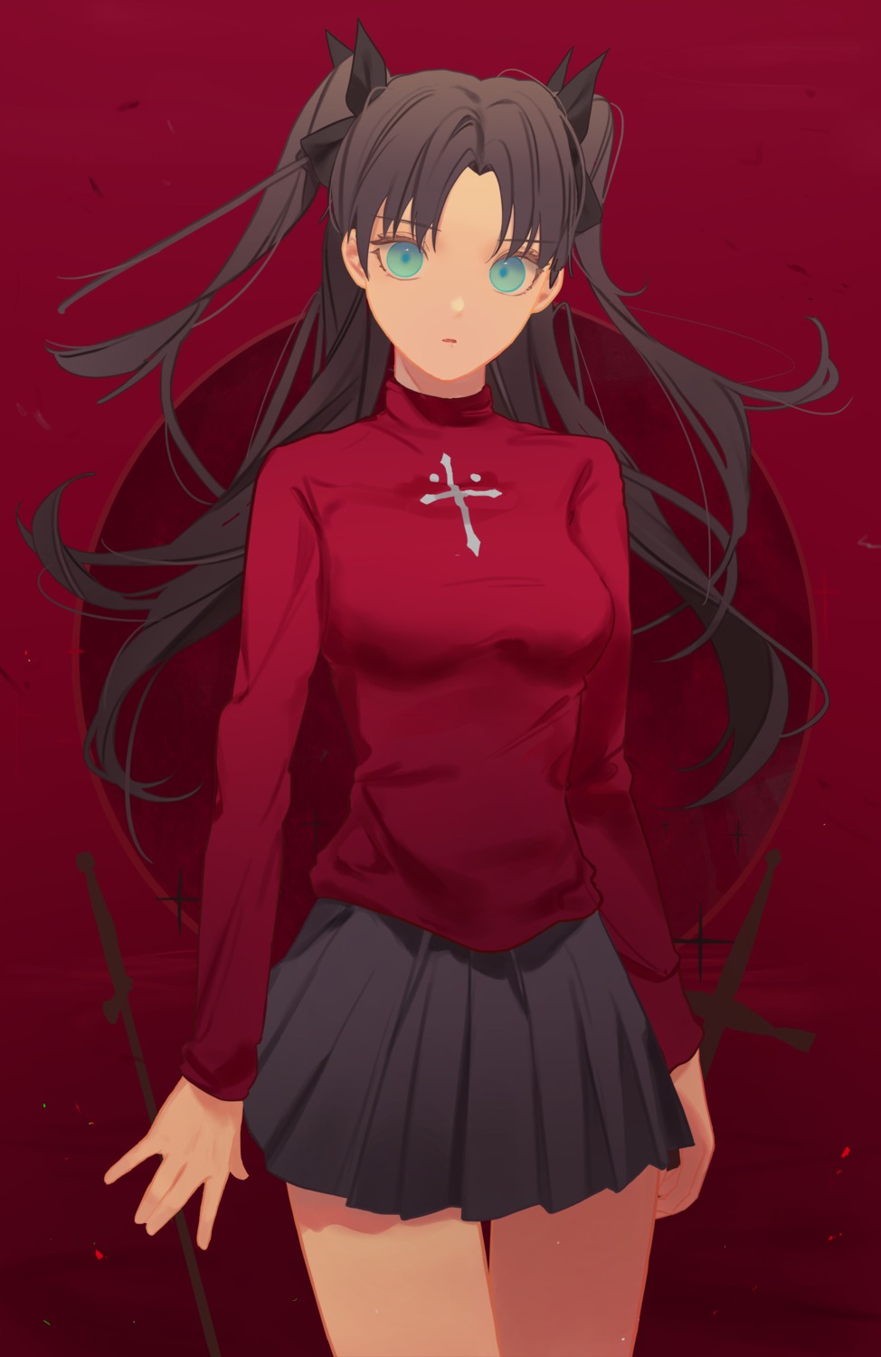 fate/stay_night sweater toosaka_rin tr_(hareru)