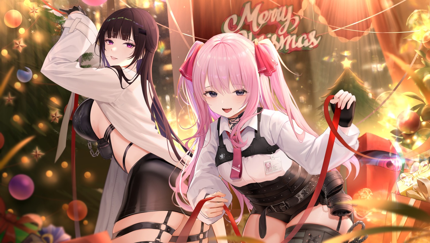 ass christmas garter goddess_of_victory:_nikke iuidd mihara_(nikke) stockings thighhighs yuni_(nikke)